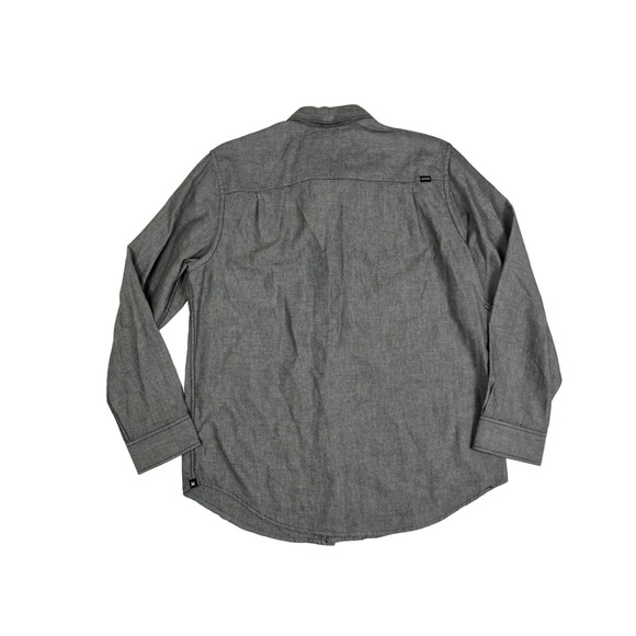 Hurley men's grey‎ button down casual distressed shirt sz XL - Picture 2 of 5